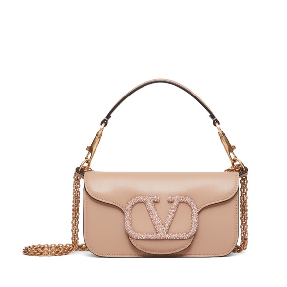Valentino Loco Small Shoulder bag With Crystal Encrusted Large Logo NWT - Picture 5 of 15